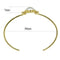 Bangle Gold Bangles TK2910 Gold - Stainless Steel Bangle with Precious Stone Alamode Fashion Jewelry Outlet