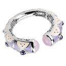 Bangle Pandora Bangle Bracelet LO4268 Rhodium Brass Bangle with Synthetic Alamode Fashion Jewelry Outlet