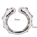 Bangle Pandora Bangle Bracelet LO4268 Rhodium Brass Bangle with Synthetic Alamode Fashion Jewelry Outlet