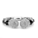 Bangle Pandora Bangle Bracelet LO4282 Rhodium Brass Bangle with Top Grade Crystal Alamode Fashion Jewelry Outlet