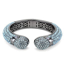Bangle Pandora Bangle Bracelet LO4289 TIN Cobalt Brass Bangle with Crystal Alamode Fashion Jewelry Outlet