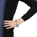 Bangle Pandora Bangle Bracelet LO4292 TIN Cobalt Brass Bangle with Crystal Alamode Fashion Jewelry Outlet