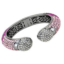 Bangle Pandora Bangle Bracelet LO4293 TIN Cobalt Brass Bangle with Crystal Alamode Fashion Jewelry Outlet