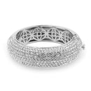 Bangle Pandora Bangle Bracelet LO4302 Rhodium Brass Bangle with Top Grade Crystal Alamode Fashion Jewelry Outlet