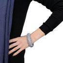 Bangle Pandora Bangle Bracelet LO4307 TIN Cobalt Brass Bangle with Crystal Alamode Fashion Jewelry Outlet