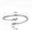 Pandora Bangle TK3067 Stainless Steel Bangle with Top Grade Crystal