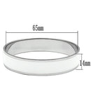 Pandora Bangle TK532 Stainless Steel Bangle with Epoxy in White