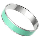 Pandora Bangle TK533 Stainless Steel Bangle with Epoxy in Aquamarine
