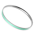 Bangle Pandora Bangle TK541 Stainless Steel Bangle with Epoxy in Aquamarine Alamode Fashion Jewelry Outlet