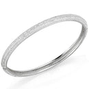 Silver Bangles TS328 Rhodium 925 Sterling Silver Bangle with AAA Grade CZ