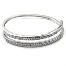 Bangle Tiffany Bangle 7X352 Rhodium Brass Bangle with AAA Grade CZ Alamode