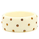 Bangle Tiffany Bangle LO1908 Resin Bangle with Top Grade Crystal in Topaz Alamode Fashion Jewelry Outlet