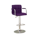 Corfu Contemporary Bar Stool With Arm In Purple Pu