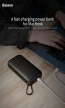 Baseus 20000mAh Quick Charge 3.0 Power Bank Dual QC3.0 + 18W Type C PD Ports Fast Charging External Battery Charger Powerbank-China-Black-JadeMoghul Inc.