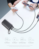 Baseus 20000mAh Quick Charge 3.0 Power Bank Dual QC3.0 + 18W Type C PD Ports Fast Charging External Battery Charger Powerbank-China-Black-JadeMoghul Inc.