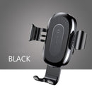 Baseus Car Holder Qi Wireless Charger For iPhone Samsung S9 Plus Mobile Phone Holder 10W Fast Wireless Car Charger Phone Holder-Black-JadeMoghul Inc.