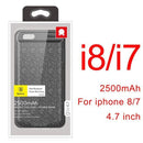 Baseus Charger Case For iPhone 8 7 6 6s Plus 2500/3650mAh Power Bank Case Ultra Slim External Backup Battery Charging Case Cover-2500 Black For i8 i7-China-JadeMoghul Inc.