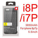 Baseus Charger Case For iPhone 8 7 6 6s Plus 2500/3650mAh Power Bank Case Ultra Slim External Backup Battery Charging Case Cover-3650 Black For 8P 7P-China-JadeMoghul Inc.