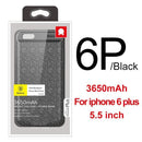 Baseus Charger Case For iPhone 8 7 6 6s Plus 2500/3650mAh Power Bank Case Ultra Slim External Backup Battery Charging Case Cover-3650 Black For i6P-China-JadeMoghul Inc.