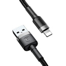 Baseus USB Cable for iPhone X 8 7 6 5 6s Fast Charging Phone USB Data Cables for iPhone 5s 5C SE USB Charger Cord Adapter-Black Grey-2m-JadeMoghul Inc.
