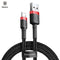 Baseus USB Cable for iPhone X 8 7 6 5 6s Fast Charging Phone USB Data Cables for iPhone 5s 5C SE USB Charger Cord Adapter-Black Grey-2m-JadeMoghul Inc.