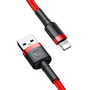 Baseus USB Cable for iPhone X 8 7 6 5 6s Fast Charging Phone USB Data Cables for iPhone 5s 5C SE USB Charger Cord Adapter-Red-2m-JadeMoghul Inc.