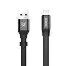 Baseus USB cable for iPhone X 8 plus Samsung galaxy S9 2A date charging cable Power Bank Battery Charger USB charging wire cord-Black-0.23M-JadeMoghul Inc.
