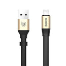Baseus USB cable for iPhone X 8 plus Samsung galaxy S9 2A date charging cable Power Bank Battery Charger USB charging wire cord-Gold Blak-0.23M-JadeMoghul Inc.
