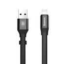 Baseus USB cable for iPhone X 8 plus Samsung galaxy S9 2A date charging cable Power Bank Battery Charger USB charging wire cord-Silver black-0.23M-JadeMoghul Inc.