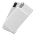Baseus Wireless Charger Power Bank Case For iPhone X Wireless Charging Battery Charger Case For iPhone X + Phone Case-White-China-JadeMoghul Inc.