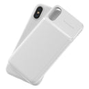 Baseus Wireless Charger Power Bank Case For iPhone X Wireless Charging Battery Charger Case For iPhone X + Phone Case-White-China-JadeMoghul Inc.