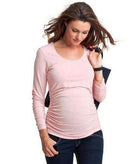 Basic Maternity Long Sleeved T Shirt Top-Black-M-JadeMoghul Inc.