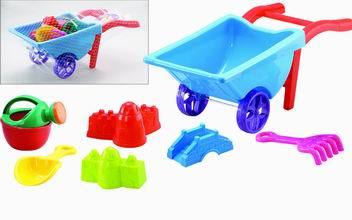 Beach Toy Playset With Wheelbarrow (Colors May Vary)-Construction Set Toys-JadeMoghul Inc.