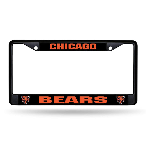 Cool License Plate Frames Bears Black Chrome Frame