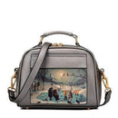 Beaumais Pu Leather Women Leather Handbag Famous Brand Women Messenger Bags Women Shoulder Bag Pouch Printing Female Bag DB5794-Silver-JadeMoghul Inc.