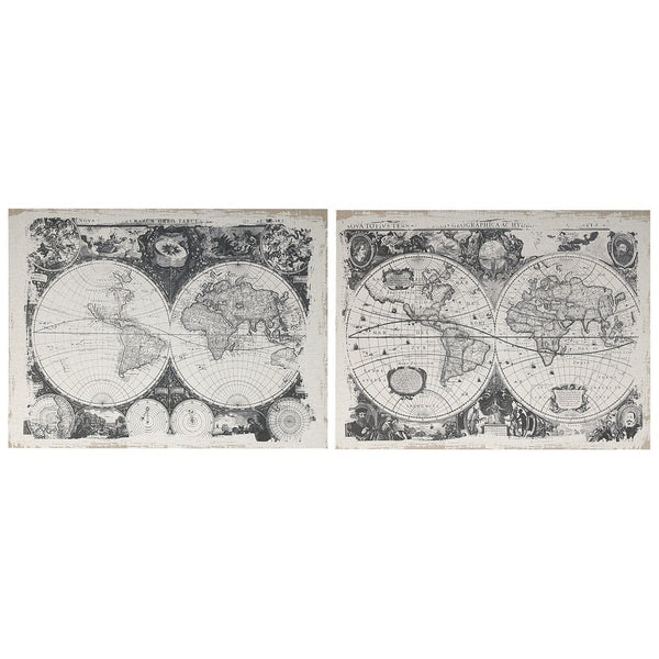 Beautiful Antique Map Prints, Black and White-Fine Art Prints-Black and White-MDFLINEN-JadeMoghul Inc.