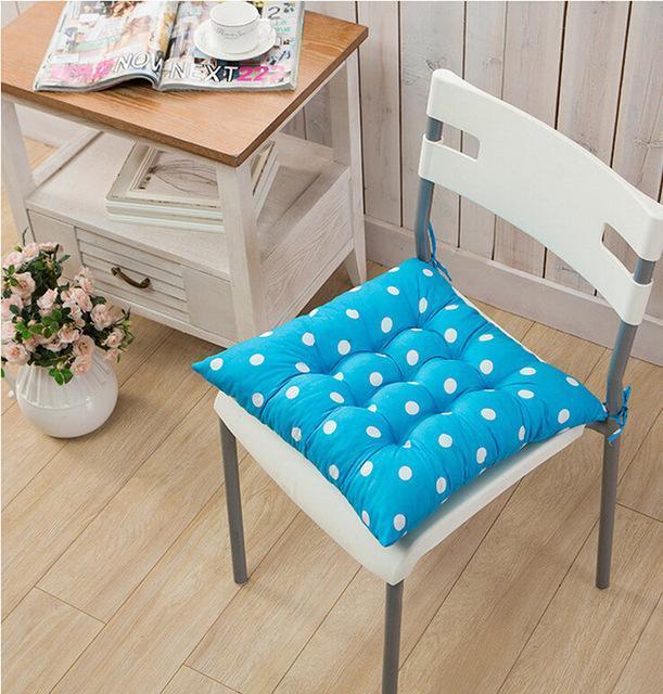 Beautiful Candy Colours Seat Cushion,Coussin Dot Cushions Home Decor,New Cheap Outdoor Cushions,Office Chair Cushion Sofa Pillow-Blue Dot-40x40cm-JadeMoghul Inc.