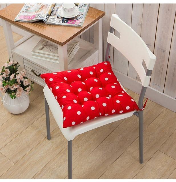 Beautiful Candy Colours Seat Cushion,Coussin Dot Cushions Home Decor,New Cheap Outdoor Cushions,Office Chair Cushion Sofa Pillow-Red Dot-40x40cm-JadeMoghul Inc.