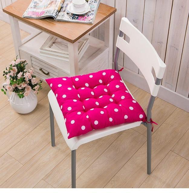 Beautiful Candy Colours Seat Cushion,Coussin Dot Cushions Home Decor,New Cheap Outdoor Cushions,Office Chair Cushion Sofa Pillow-Rosered Dot-40x40cm-JadeMoghul Inc.