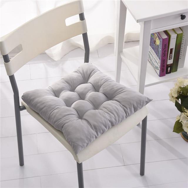 Beautiful Candy Colours Seat Cushion,Coussin Dot Cushions Home Decor,New Cheap Outdoor Cushions,Office Chair Cushion Sofa Pillow-Solid Grey-40x40cm-JadeMoghul Inc.