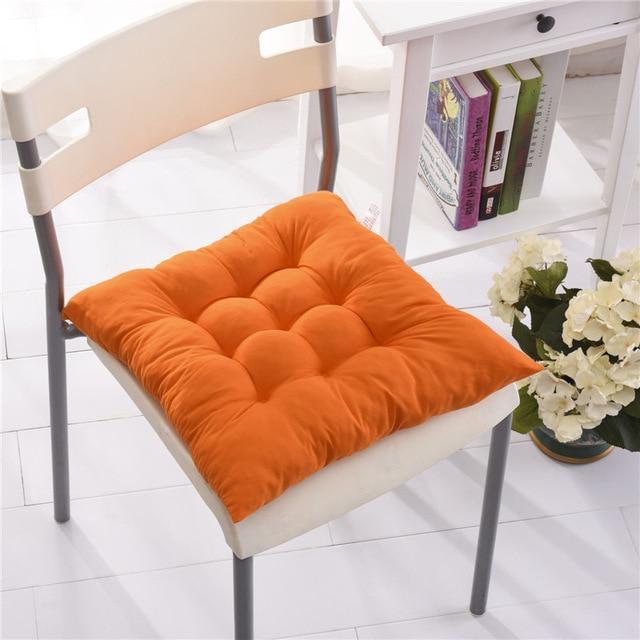 Beautiful Candy Colours Seat Cushion,Coussin Dot Cushions Home Decor,New Cheap Outdoor Cushions,Office Chair Cushion Sofa Pillow-Solid Orange-40x40cm-JadeMoghul Inc.