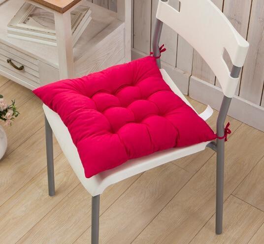 Beautiful Candy Colours Seat Cushion,Coussin Dot Cushions Home Decor,New Cheap Outdoor Cushions,Office Chair Cushion Sofa Pillow-Solid Rosered-40x40cm-JadeMoghul Inc.
