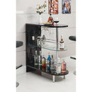 Beautiful Contemporary Bar Table, Black-Bar Carts-Black-GLASS-Black-JadeMoghul Inc.