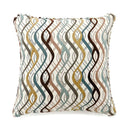 Bed Pillows Sine Contemporary Pillow, Multicolor, Set of 2, Small Benzara