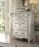Bedroom White Chest of Drawers - 47" X 22" X 55" Bone White Wood Chest HomeRoots
