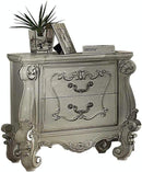 Bedroom White Nightstand - 35" X 23" X 31" Bone White Wood Nightstand HomeRoots