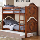 Beds Bunk Beds For Kids - 81" X 43" X 75" Cherry Pine Wood Twin Over Twin Bunk Bed HomeRoots