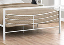 Beds Queen Bed - 83'.25" x 62'.75" x 47'.75" White, Metal - Queen Size Bed HomeRoots