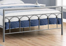 Beds Queen Bed - 83'.5" x 62'.25" x 47'.75" Silver, Metal - Queen Size Bed HomeRoots