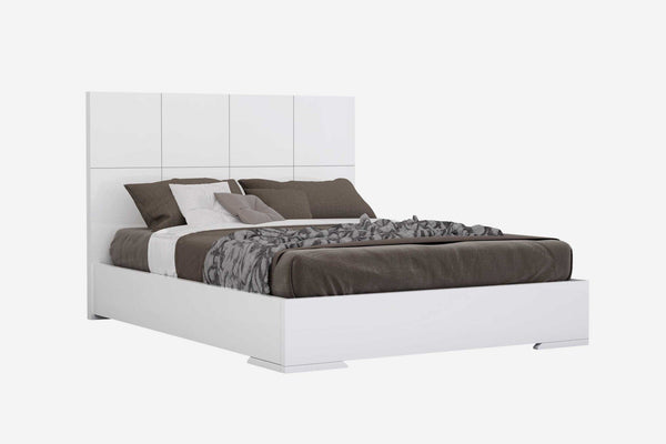 Beds Queen Size Bed Frame 63" X 84" X 48" Gray Queen Bed 605 HomeRoots